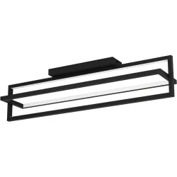 Eglo Deckenlampe Siberia Schwarz Stahl 16 cm 23.5 cm - LED - Lichtfarbe: Warmweiss - Kaltes Tagesweiss - Deckenlampe- LED Energiesparlampe