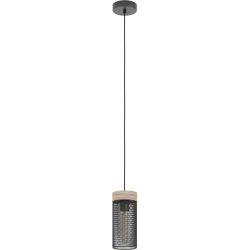 Eglo Pendellampe Kilnsdale Braun/Schwarz Stahl/Holz 11 cm 110 cm - Material: Holz/Stahl - Pendellampe