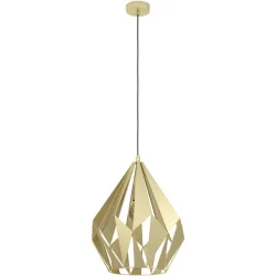 Eglo Pendellampe Carlton Gold Stahl 38.5 cm 110 cm - Farbe: goldfarben - Pendellampe