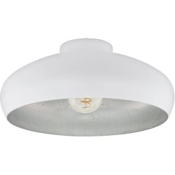Eglo Deckenlampe Mogano Silber/Weiss Stahl 40 cm 17 cm - Farbe: weiss/silber - Deckenlampe