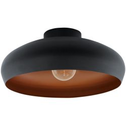 Eglo Deckenlampe Mogano Kupfer/Schwarz Stahl 40 cm 17 cm - Farbe: schwarz/kupfer - Deckenlampe