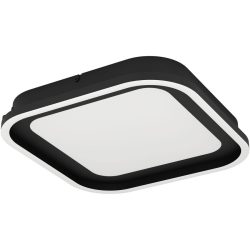 Eglo Deckenlampe Calagrano Schwarz Stahl 37.5 cm 6 cm - LED - Lichtfarbe: Warmweiss - Kaltes Tagesweiss - Deckenlampe- LED Energiesparlampe