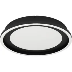 Eglo Deckenlampe Calagrano Schwarz Stahl 38 cm 6 cm - LED - Lichtfarbe: Warmweiss - Kaltes Tagesweiss - Deckenlampe- LED Energiesparlampe