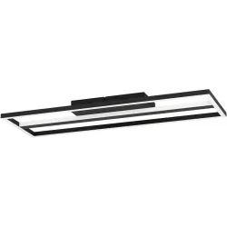 Eglo Deckenlampe Calagrano Schwarz Aluminium/Stahl 22 cm 5 cm - LED - Lichtfarbe: Warmweiss - Kaltes Tagesweiss - Deckenlampe- LED Energiesparlampe