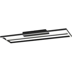 Eglo Deckenlampe Calagrano Schwarz Aluminium/Stahl 22 cm 5 cm - LED - Lichtfarbe: Warmweiss - Kaltes Tagesweiss - Deckenlampe- LED Energiesparlampe