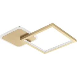 Eglo Deckenlampe Gafares Gold Aluminium/Stahl 33 cm 5 cm - LED - Lichtfarbe: Warmweiss - Kaltes Tagesweiss - Deckenlampe- LED Energiesparlampe