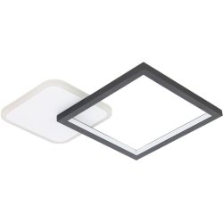 Eglo Deckenlampe Gafares Schwarz/Weiss Aluminium/Stahl 33 cm 5 cm - LED - Lichtfarbe: Warmweiss - Kaltes Tagesweiss - Deckenlampe- LED