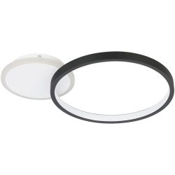 Eglo Deckenlampe Gafares Schwarz/Weiss Aluminium/Stahl 29 cm 5.5 cm - LED - Lichtfarbe: Warmweiss - Kaltes Tagesweiss - Deckenlampe- LED