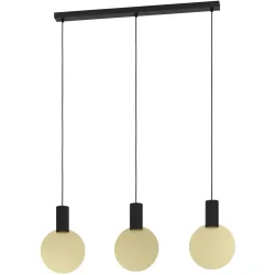 Eglo Pendellampe Sarona Gold/Schwarz Stahl 5 cm 110 cm - Farbe: schwarz-gold - LED - Pendellampe- LED Energiesparlampe