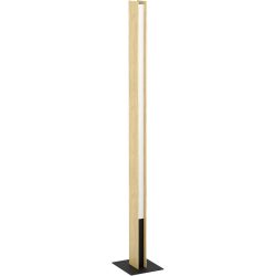Eglo Stehlampe Anchorena-Z Braun/Schwarz Stahl/Holz 5.5 cm 150 cm - LED - Lichtfarbe: Extra warmweiss - Kaltes Tagesweiss - Material: Holz/Stahl -