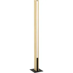 Eglo Stehlampe Anchorena-Z Braun/Schwarz Stahl/Holz 5.5 cm 150 cm - LED - Lichtfarbe: Extra warmweiss - Kaltes Tagesweiss - Material: Holz/Stahl -