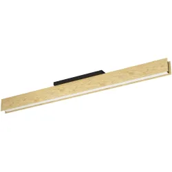 Eglo Deckenlampe Anchorena-Z Braun/Schwarz Stahl/Holz 8 cm 11 cm - LED - Lichtfarbe: Extra warmweiss - Kaltes Tagesweiss - Material: Holz/Stahl -