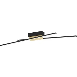 Eglo Deckenlampe Panagria Braun/Schwarz Aluminium/Holz/Stahl 7.5 cm 11 cm - LED - Lichtfarbe: Warmweiss - Material: Aluminium/Stahl/Holzwerkstoff -