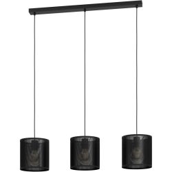 Eglo Pendellampe Manby Schwarz Stahl 20 cm 110 cm - Pendellampe