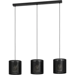 Eglo Pendellampe Manby Schwarz Stahl 20 cm 110 cm - Pendellampe
