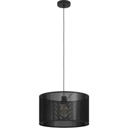 Eglo Pendellampe Manby Schwarz Stahl 45 cm 110 cm - Pendellampe