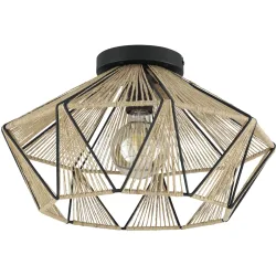 Eglo Deckenlampe Adwickle Schwarz Stahl 44.5 cm 26 cm - Deckenlampe