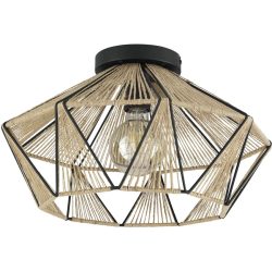 Eglo Deckenlampe Adwickle Schwarz Stahl 44.5 cm 26 cm - Deckenlampe