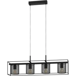 Eglo Pendellampe Catterick Schwarz Stahl 16.5 cm 110 cm - Pendellampe