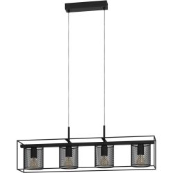 Eglo Pendellampe Catterick Schwarz Stahl 16.5 cm 110 cm - Pendellampe