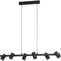 Eglo Pendellampe Gatuela 1 Schwarz Stahl 19 cm 110 cm - Pendellampe