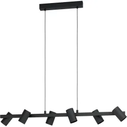Eglo Pendellampe Gatuela 1 Schwarz Stahl 19 cm 110 cm - Pendellampe