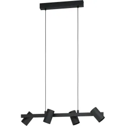 Eglo Pendellampe Gatuela 1 Schwarz Stahl 19 cm 110 cm - Pendellampe
