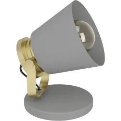 Eglo Tischlampe Twicken Gold/Grau Stahl 15 cm 19.5 cm - Tischlampe