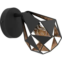 Eglo Spot Carlton 7 Kupfer/Schwarz Stahl 16 cm 0 cm - Farbe: schwarz/kupfer - Spot