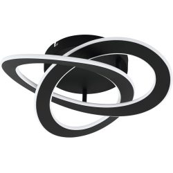 Eglo Deckenlampe Rolimare Schwarz Aluminium 40 cm 13 cm - LED - Lichtfarbe: Helles Neutralweiss - Deckenlampe- LED Energiesparlampe