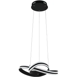 Eglo Pendellampe Corredera Schwarz Stahl 50 cm 120 cm - LED - Lichtfarbe: Warmweiss - Pendellampe- LED Energiesparlampe
