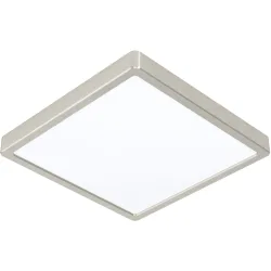Eglo Deckenlampe Fueva-Z Grau Aluminium 28.5 cm 2.8 cm - Farbe: Nickel matt - LED - Lichtfarbe: Extra warmweiss - Kaltes Tagesweiss - Deckenlampe- LED