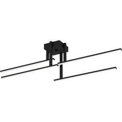 Eglo Deckenlampe Ipolitto Schwarz Aluminium/Stahl 16.5 cm 24.5 cm - LED - Lichtfarbe: Warmweiss - Deckenlampe- LED Energiesparlampe