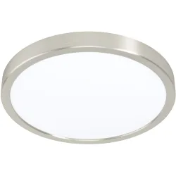 Eglo Deckenlampe Fueva-Z Grau Aluminium 28.5 cm 2.8 cm - Farbe: Nickel matt - LED - Lichtfarbe: Extra warmweiss - Kaltes Tagesweiss - Deckenlampe- LED