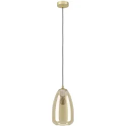 Eglo Pendellampe Alobrase Stahl 20 cm 110 cm - Farbe: messing - Pendellampe