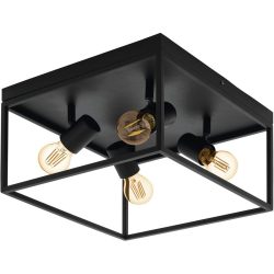 Eglo Deckenlampe Silentina Schwarz Stahl 36 cm 20.5 cm - Deckenlampe