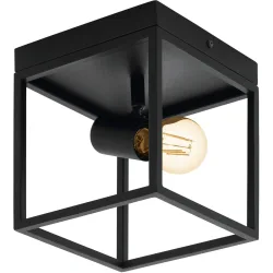 Eglo Deckenlampe Silentina Schwarz Stahl 18 cm 20.5 cm - Deckenlampe