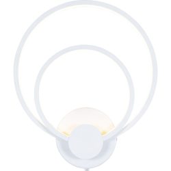 Wandlampe Aras Weiss Kunststoff/Metall 26 cm 30 cm - LED - Lichtfarbe: Extra warmweiss - Material: Metall/Kunststoff - Wandlampe- LED Energiesparlampe