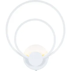 Wandlampe Aras Weiss Kunststoff/Metall 26 cm 30 cm - LED - Lichtfarbe: Extra warmweiss - Material: Metall/Kunststoff - Wandlampe- LED Energiesparlampe