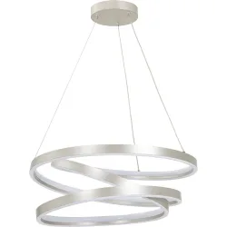 Pendellampe Arade Silber Kunststoff/Metall 60 cm 120 cm - LED - Lichtfarbe: Extra warmweiss - Material: Metall/Kunststoff - Pendellampe- LED