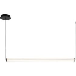 Pendellampe Vaal Schwarz/Transparent Kunststoff/Metall 109.5 cm 120 cm - LED - Lichtfarbe: Extra warmweiss - Material: Metall/Kunststoff -