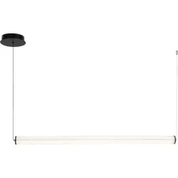 Pendellampe Vaal Schwarz/Transparent Kunststoff/Metall 109.5 cm 120 cm - LED - Lichtfarbe: Extra warmweiss - Material: Metall/Kunststoff -