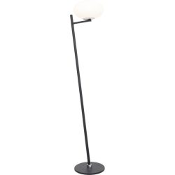 Stehlampe Shire Schwarz Glas/Metall 37 cm 144.5 cm - LED - Lichtfarbe: Extra warmweiss - Material: Metall/Glas - Stehlampe- LED Energiesparlampe