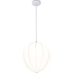 Pendellampe Mykka Weiss Kunststoff/Metall 30 cm 120 cm - Material: Metall/Kunststoff - Pendellampe