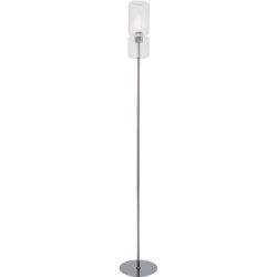 Stehlampe Harmon Transparent/Grau Glas/Metall 13.2 cm 155 cm - Farbe: transparent/anthrazit matt - Material: Metall/Glas - Stehlampe