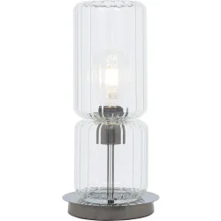 Tischlampe Harmon Schwarz Glas/Metall 13.2 cm 36 cm - Farbe: anthrazit - Material: Metall/Glas - Tischlampe
