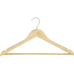 Kleiderbügel-Set Enzo Holz 44.5 cm 23 cm - Farbe: natur - Material: Eukalyptus - Kleiderbügel-Set