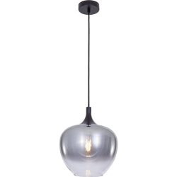 Pendellampe Tiara Schwarz Glas/Metall 24 cm 120 cm - Material: Metall/Glas - Pendellampe