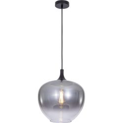 Pendellampe Tiara Schwarz/Grau Glas/Metall 29 cm 120 cm - Material: Metall/Glas - Pendellampe
