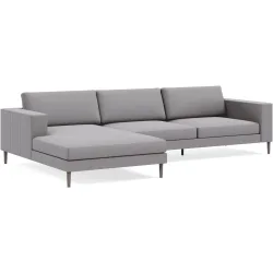 Ecksofa Domino Beige/Grau Stoff 310 cm 181 cm - Farbe: grau/beige - Möbel Konfigurator: Traummöbel individuell zusammenstellen - Ecksofa